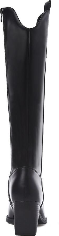 Weloveshoes Black Friday Deal Dames Laarzen met Hak Imitatieleer Zwart - Foto 3