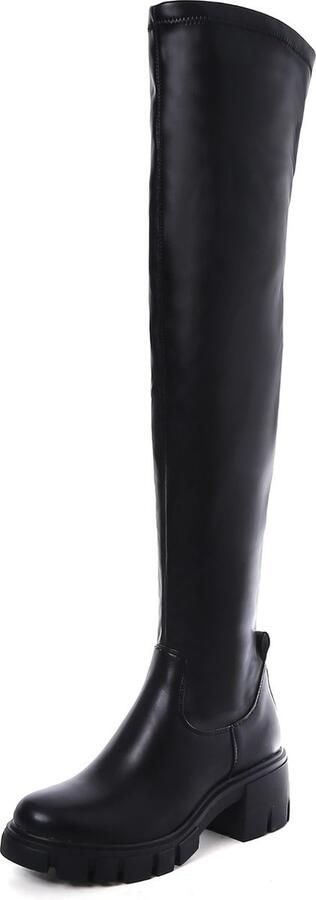 Weloveshoes SmileFavorites Laarzen met Hak Imitatieleer Zwart - Foto 4