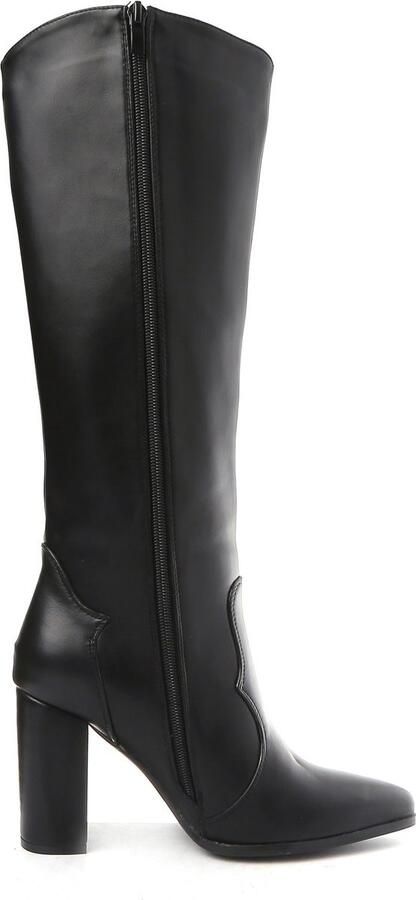 Weloveshoes Smile Favorites Dames Laarzen met Hak Zwart Imitatieleer - Foto 3