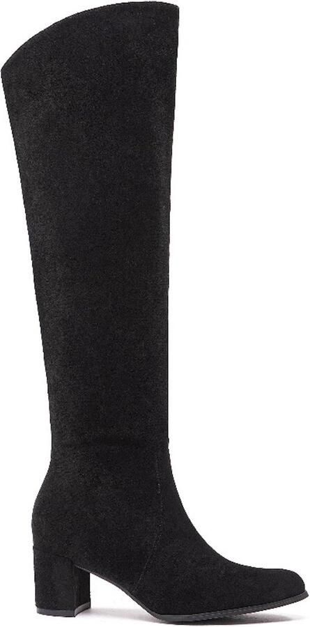 Weloveshoes Smile Favorites Dames Laarzen Western Zwart Suedine - Foto 2