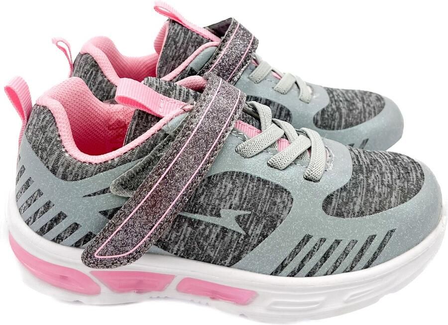 Weloveshoes Smile Favorites Meisjes Sneakers Grijs Zilver Imitatieleer - Foto 2