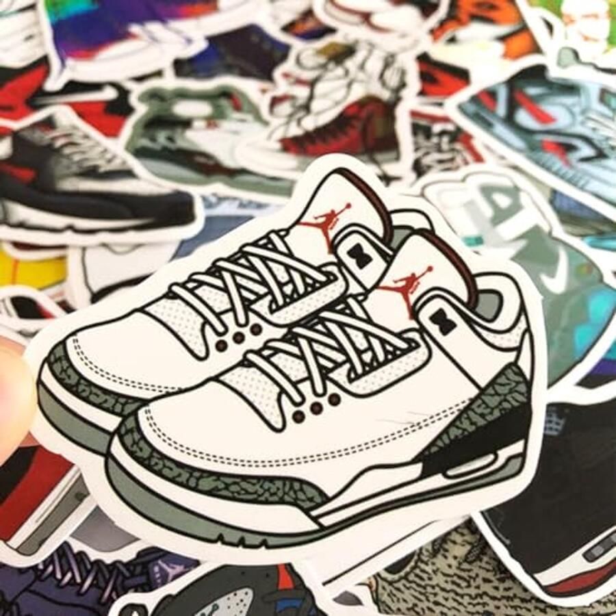 Sneaker Stickers Set 50 Stuks voor Laptop en Skateboard