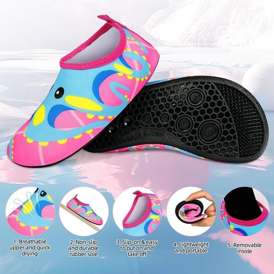 Sneldrogende waterschoenen voor kinderen ideale badschoenen en strandschoenen voor blote voeten