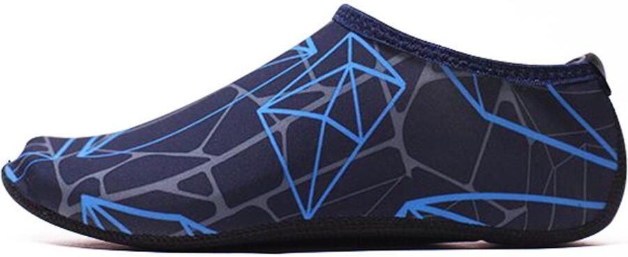 Sneldrogende zwemschoenen strandschoenen strandsokken zwemschoenen blotevoetschoenen antislip zwemschoenen bedrukte duiksokken duikschoenen maat L marineblauw