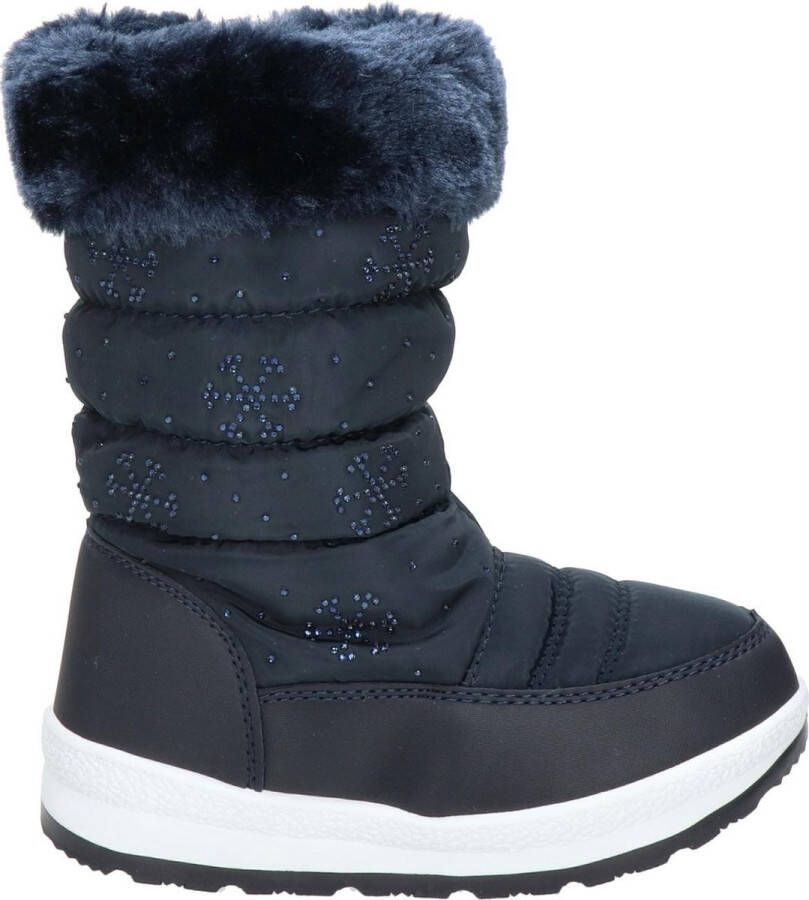 Snow Fun snowboots met strass steentjes blauw Meisjes Textiel 35