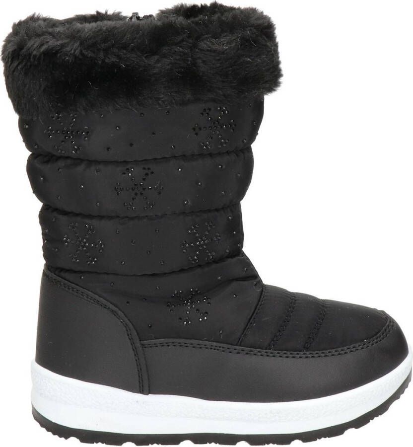Snow Fun snowboots met strass steentjes zwart Meisjes Textiel 35