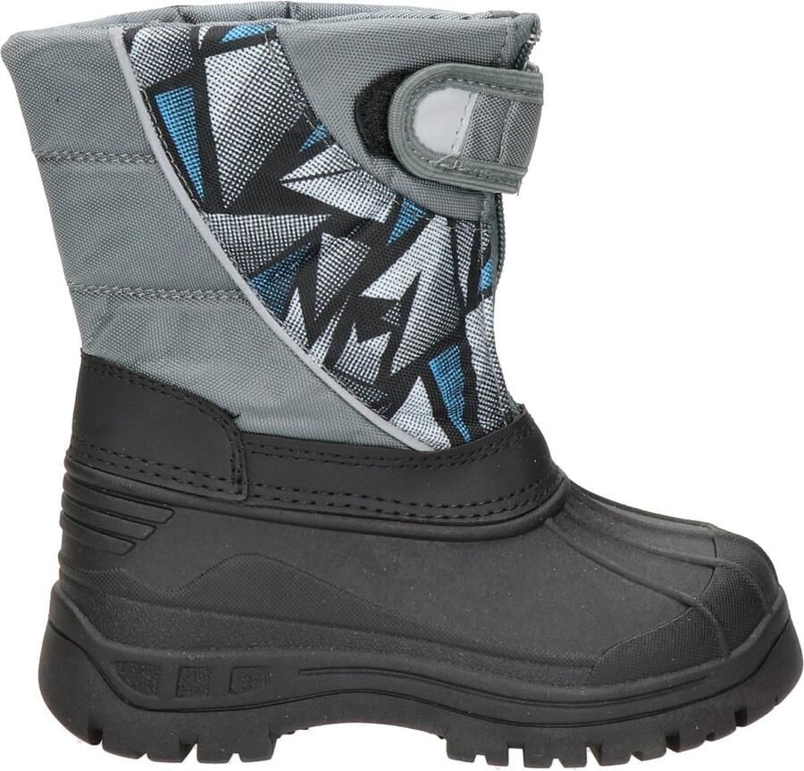 Snow Fun snowboots grijs zwart Jongens Nylon Meerkleurig 33
