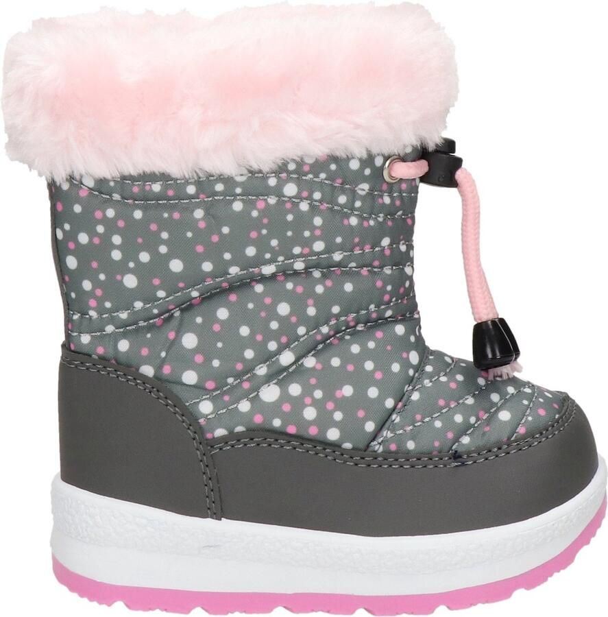 Snow Fun snowboots roze grijs Meisjes Nylon Stip 28