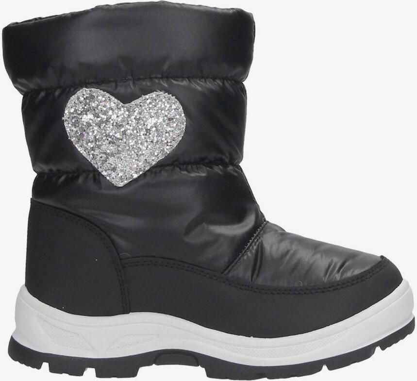 Snowfun gevoerde kinder snowboots met hartje zwart Moonboots