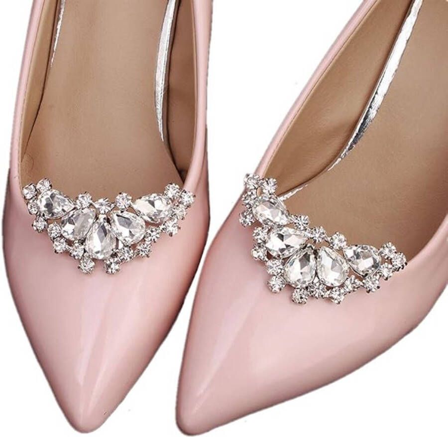 SNQ Schoenclips Strass-steentjes Kristallen schoenclips 6× Verwijderbaar Geschikt voor bruiloften wachtrijen feesten Beschikbaar voor dames en meisjes