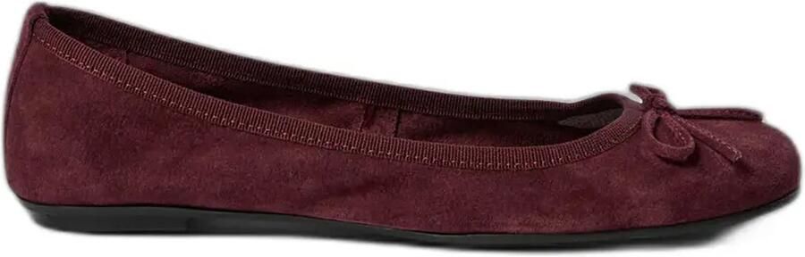 Sofie Schnoor Ballerina Bordeaux Suède Leer Rubber