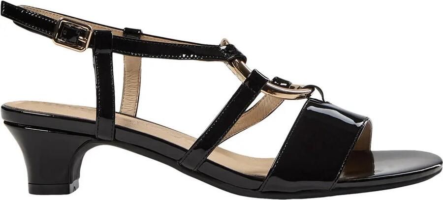 Sofie Schnoor Zwarte Stiletto Sandalen met Gouden Ring