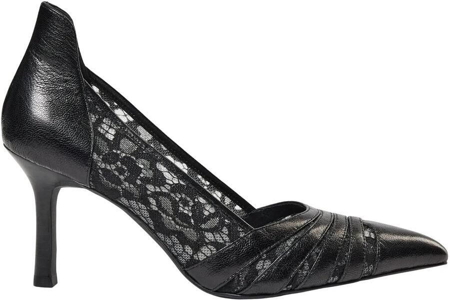 Sofie Schnoor Zwarte Leren Kant Stiletto`s Black Dames