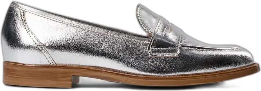 Sofie Schnoor Klassieke Metallic Loafer Zilver Gray Dames