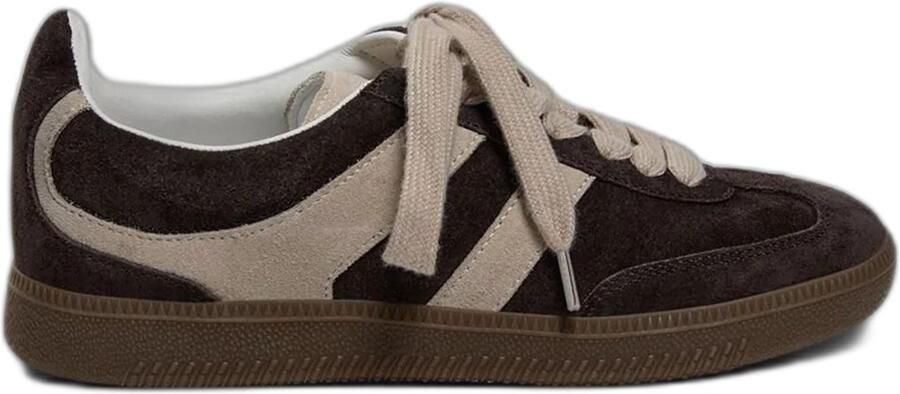 Sofie Schnoor Retro Stijl Bruine Sneakers Laarzen