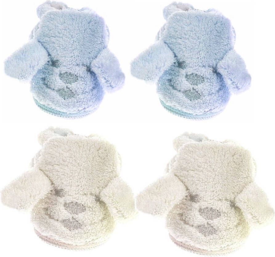 Soft Touch Babywear 2 paar Puppy Baby Fleece Slofjes Mt