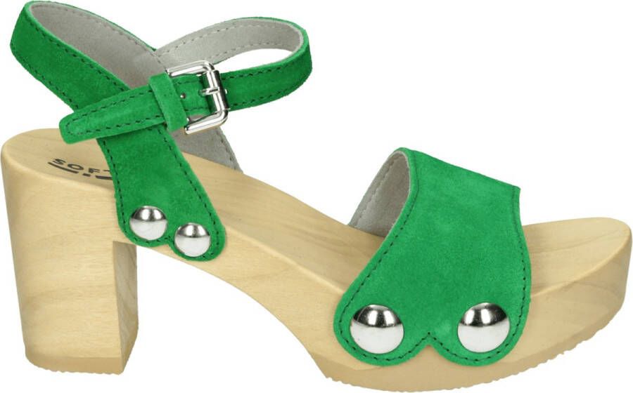 Softclox S3337~EILYN~~~~~~~~~~~~~~~~~~~ Sandalen met hakDames Sandalen Groen