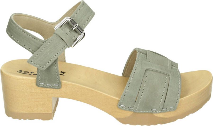 Softclox S3570 PEPPINA Volwassenen Platte sandalen Groen