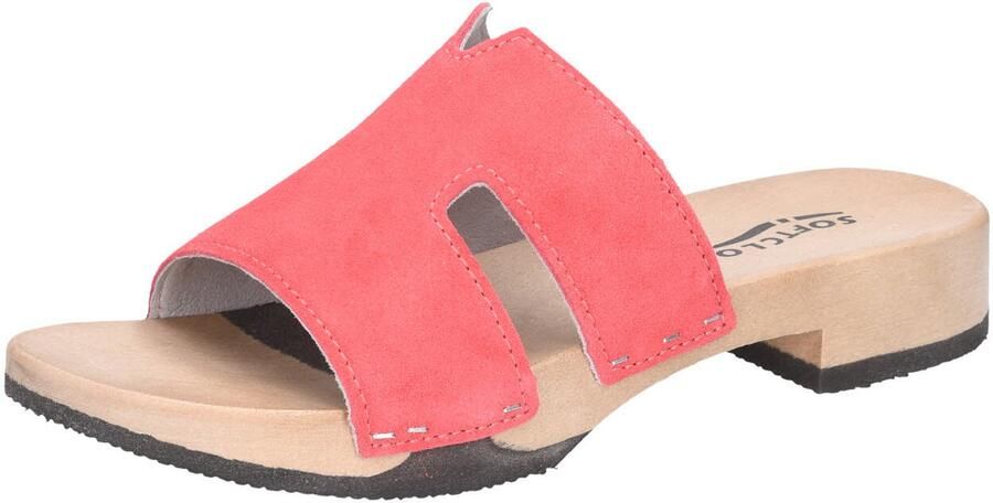 Softclox S3501-53 dames veterschoenen rood