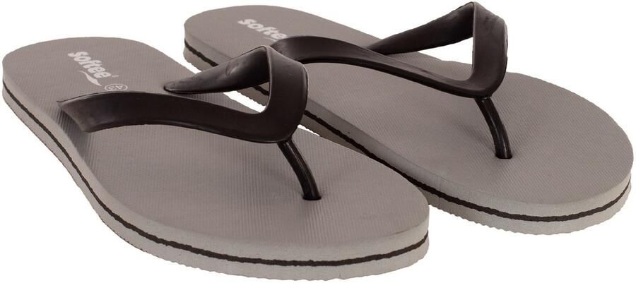 Softee Coconut Teenslippers Grijs Zwart