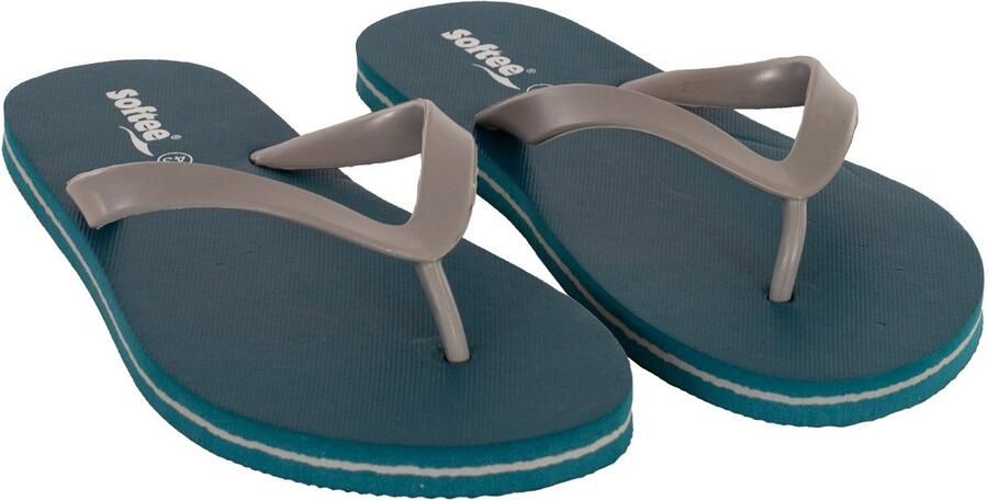 Softee Kokosslippers Blauw Petroleo Grijs