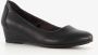 Softline dames ballerina's met sleehak zwart - Thumbnail 1