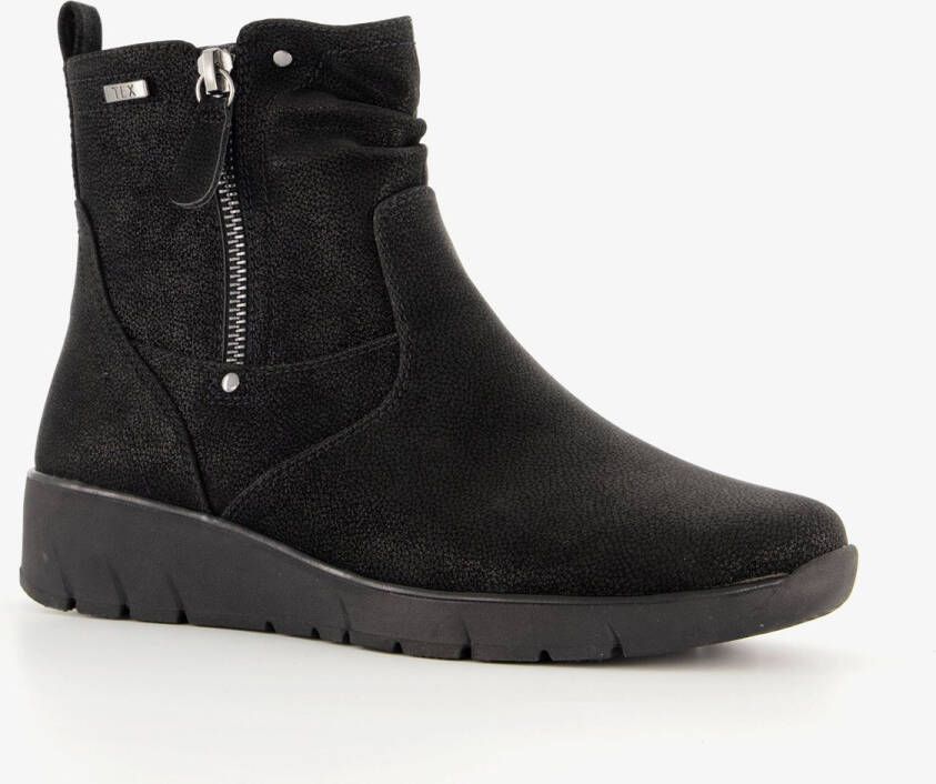 Softline dames enkellaarsjes zwart Uitneembare zool - Foto 2