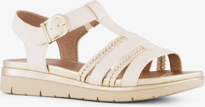 Softline dames sandalen beige goud