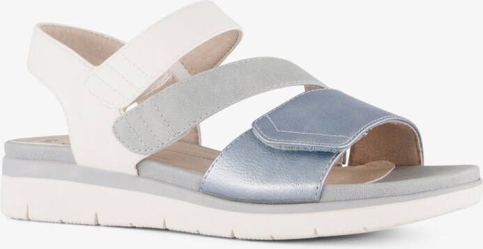Softline dames sandalen blauw metallic