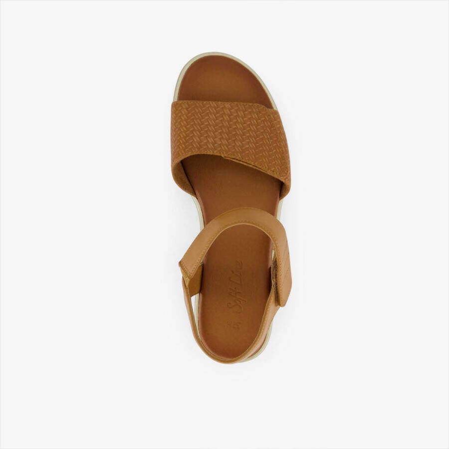 Softline dames sandalen cognac