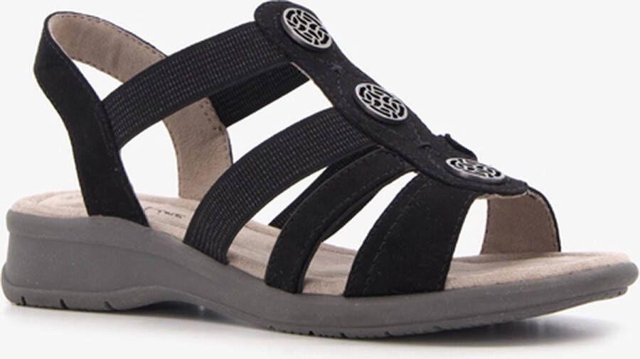 Softline dames sandalen met zilverkleurige knopen - Foto 1