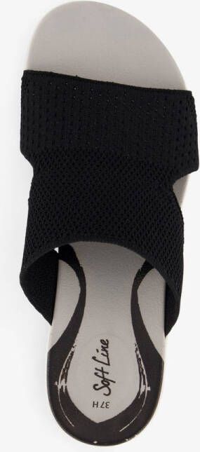 Softline dames slippers zwart wit