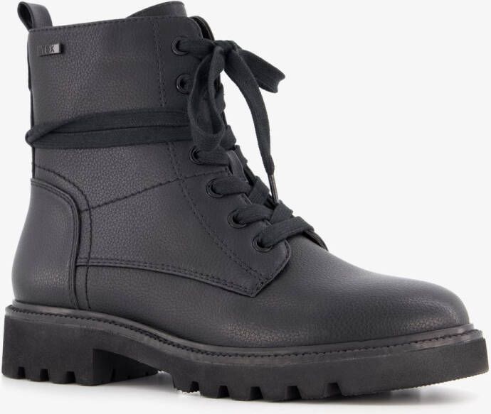 Softline dames veterboots zwart