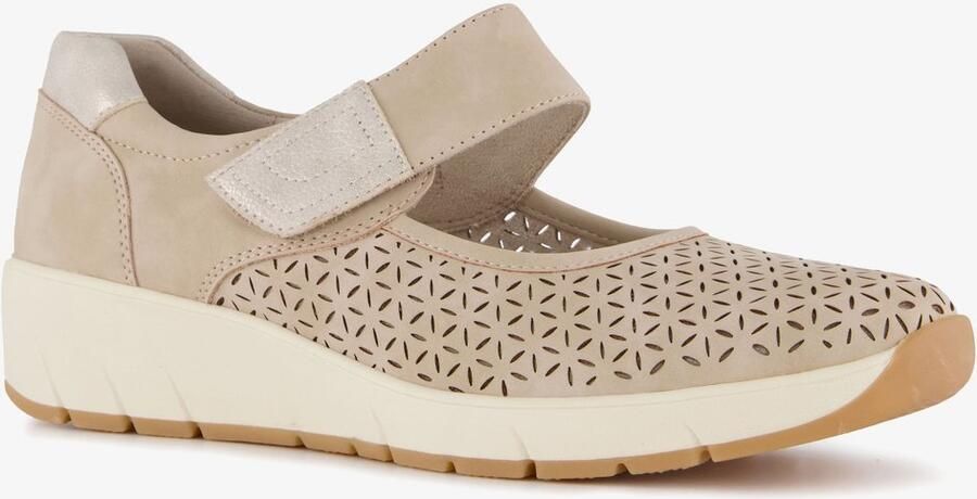 Jana Dames Bandschoen 24664-341 Taupe Wijdte H