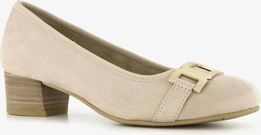 Softline dames pumps met H leest beige