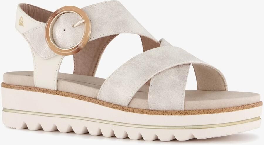 Softline dames sandalen met H leest beige
