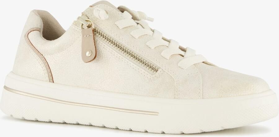 Softline dames sneakers met H leest beige Uitneembare zool