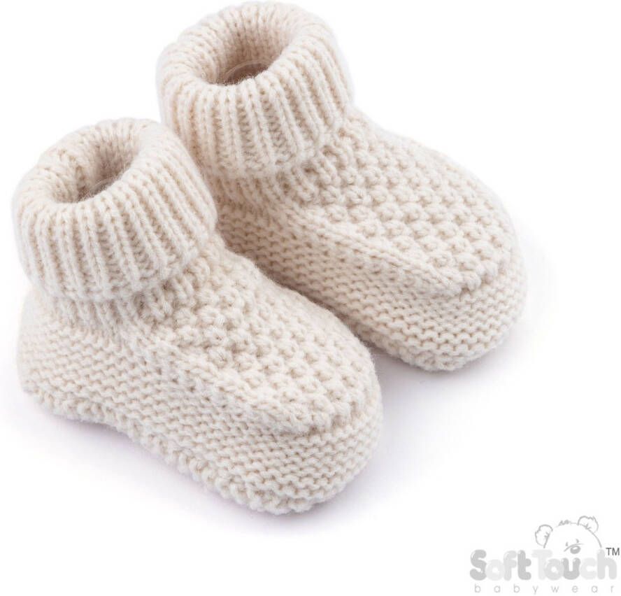 Softtouch Soft Touch Babyslofjes Elegance Ribbed Slof Slofje Unisex Coffee ABO712