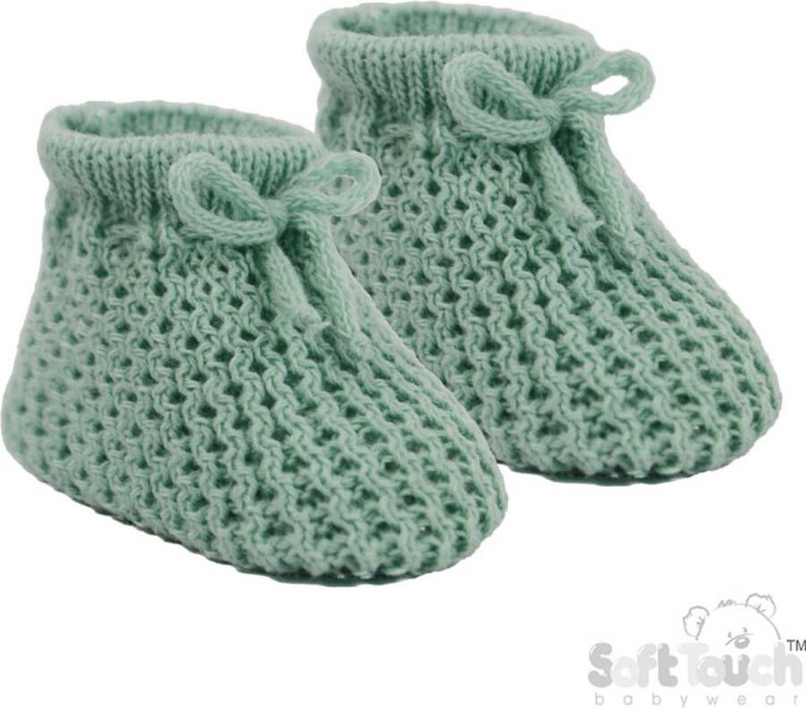 Softtouch Soft Touch Babyslofjes New Born 0-3 Maanden Unisex Sage Green S401-SG