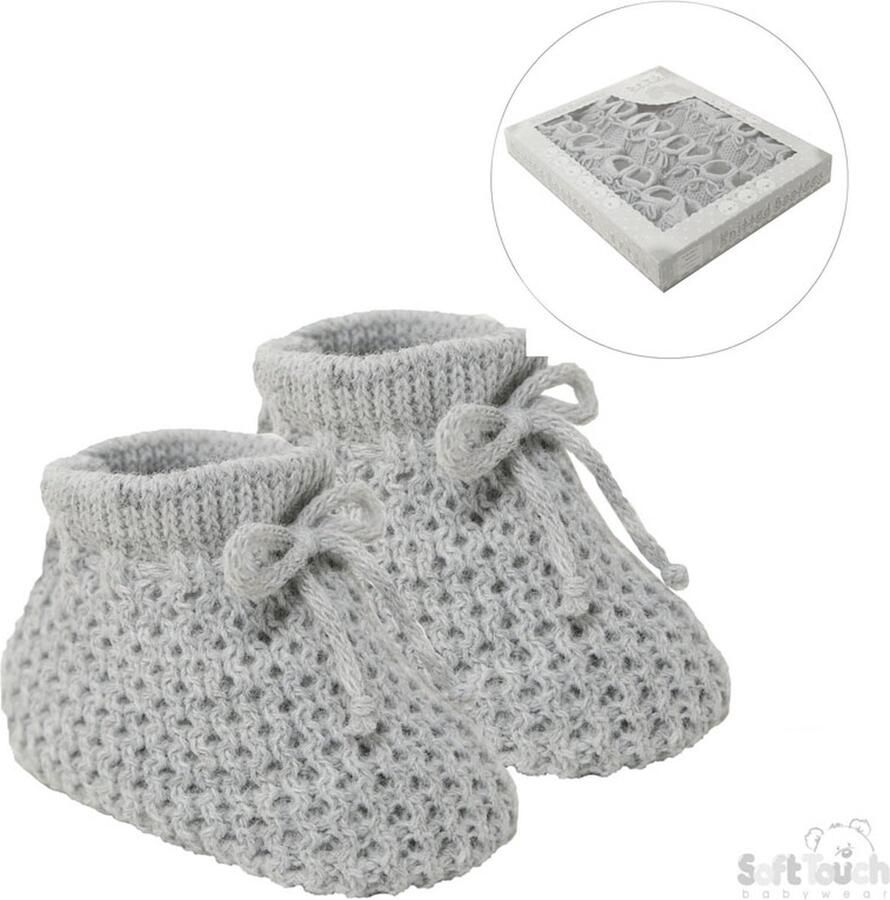 Softtouch Soft Touch Babyslofjes New Born Junior Grijs Verzonden als afbeelding met vooorgevormde inleg (pakket!)
