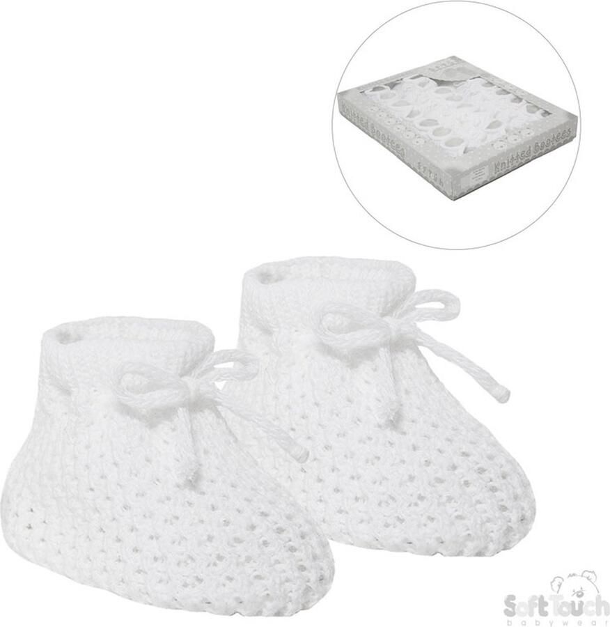 Softtouch Soft Touch Babyslofjes New Born Junior Wit Verzonden als afbeelding met vooorgevormde inleg (pakket!)