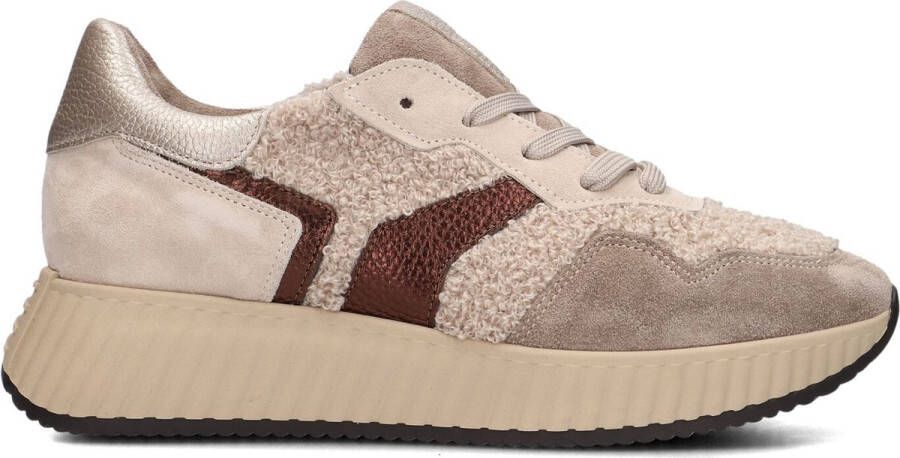 SOFTWAVES Lage Sneakers Dames 8.95.05 Maat: 38 5 Materiaal: Suède Kleur: Beige