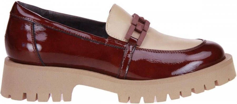 Softwaves Beige-Cognac Moccasin