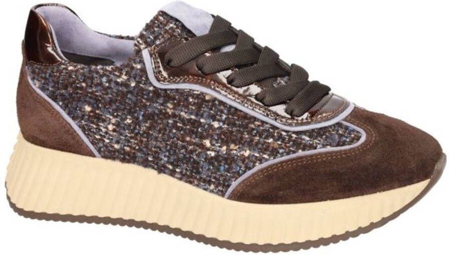 Softwaves -Dames bruin donker sneakers