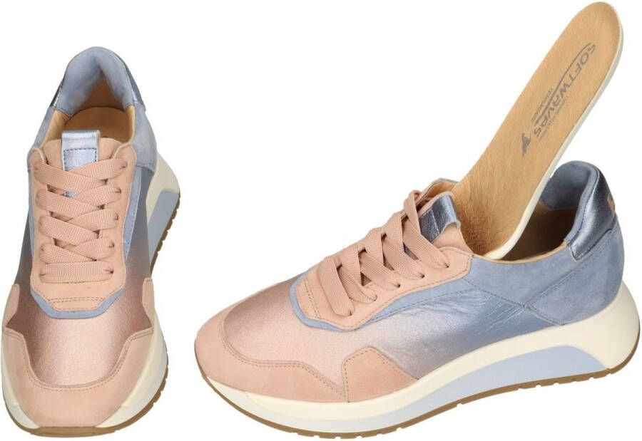 SOFTWAVES Lage Sneakers Dames Kiss Maat: 39 Materiaal: Suède Kleur: Roze