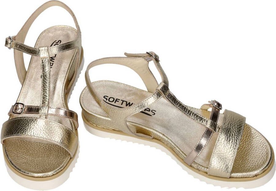 Softwaves -Dames goud sandalen