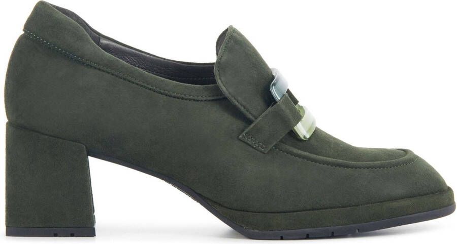 Softwaves Instappers Dames Instapschoenen Schoenen Suède 8.80.01 Groen