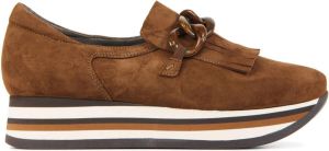 Softwaves Sneakers Dames Lage sneakers Damesschoenen Suède 7.78.08 Cognac