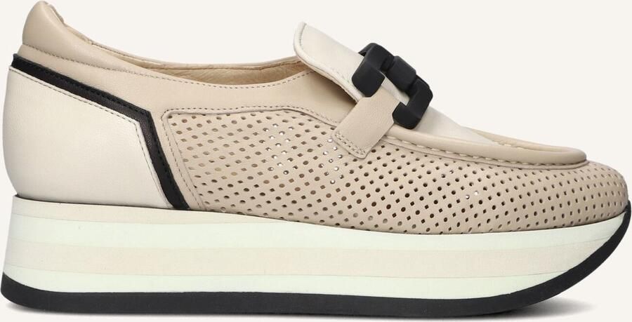 SOFTWAVES Sneakers Dames 7.78.94 Maat: 39 Materiaal: Leer Kleur: Beige