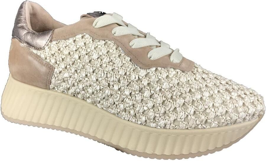 Softwaves 8.95.30 002 beige veterschoen voor steunzolen Bonne Shoe